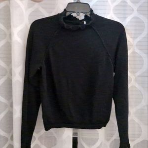 FREE PEOPLE wool knit top in black size small